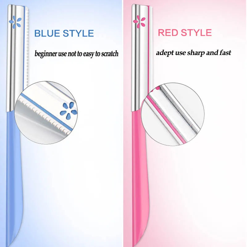 5pcs Eyebrow Scraper Razor Sets Women's Makeup Beauty Eyebrows Hair Removal Steel Blade Safety Facial Eyebrow Epilator Trimmer