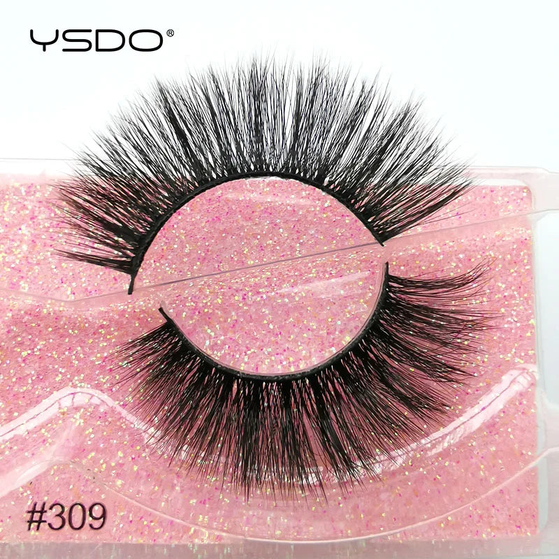 YSDO 1 Pair 3D Mink Lashes Cruelty Free Eyelashes Makeup Maquillaje False Eyelashes Fluffy Fake Lashes Thick Faux Cils Maquiagem