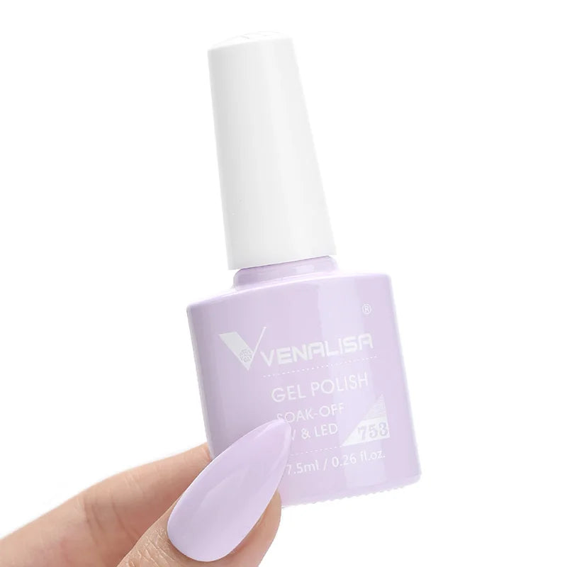 VENALISA 7.5ml Nail Gel Polish VIP4 HEMA Free Semi Permanent Soak off UV LED Nail Gel Varnish Full Coverage Nail Gel Lacquer