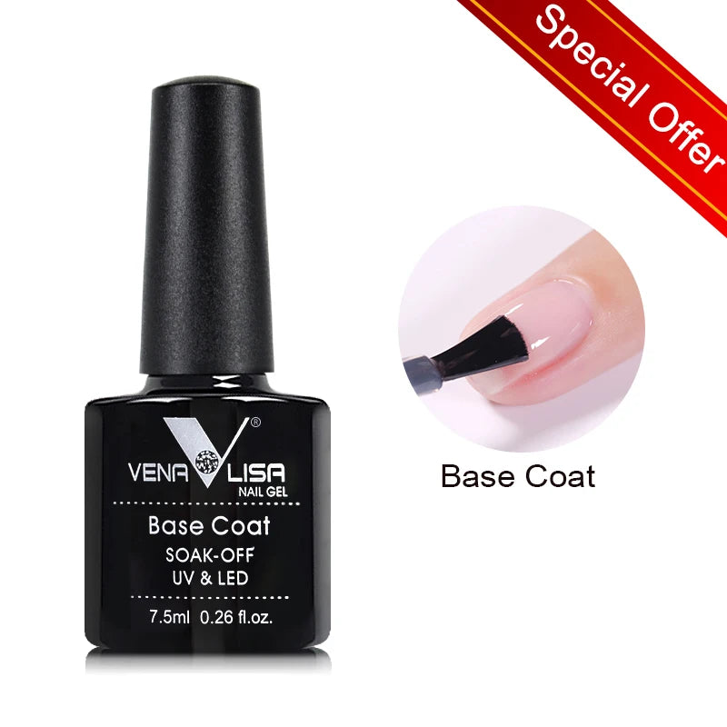 VENALISA 7.5ml Nail Gel Polish VIP4 HEMA Free Semi Permanent Soak off UV LED Nail Gel Varnish Full Coverage Nail Gel Lacquer