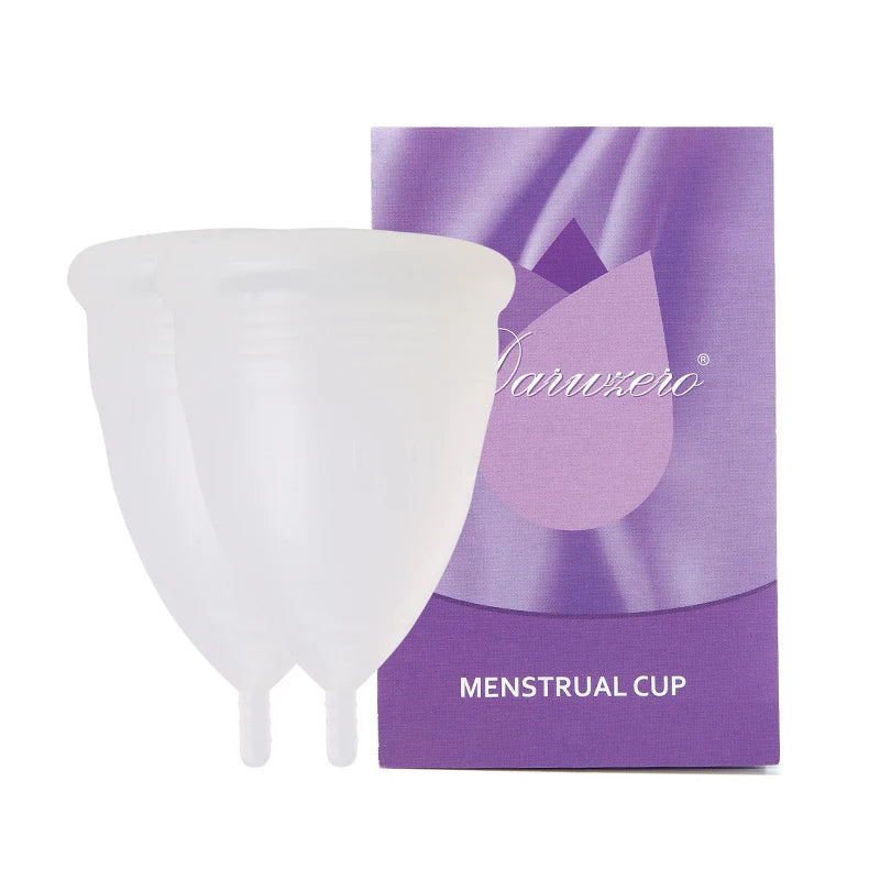 2pcs Medical Grade Silicone Menstrual Cup Menstrual Cup Menstrual Collector Feminine Hygiene Period Cup for Menstrual Period