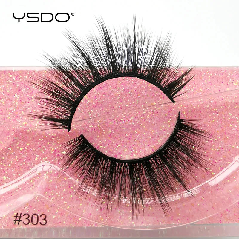 YSDO 1 Pair 3D Mink Lashes Cruelty Free Eyelashes Makeup Maquillaje False Eyelashes Fluffy Fake Lashes Thick Faux Cils Maquiagem