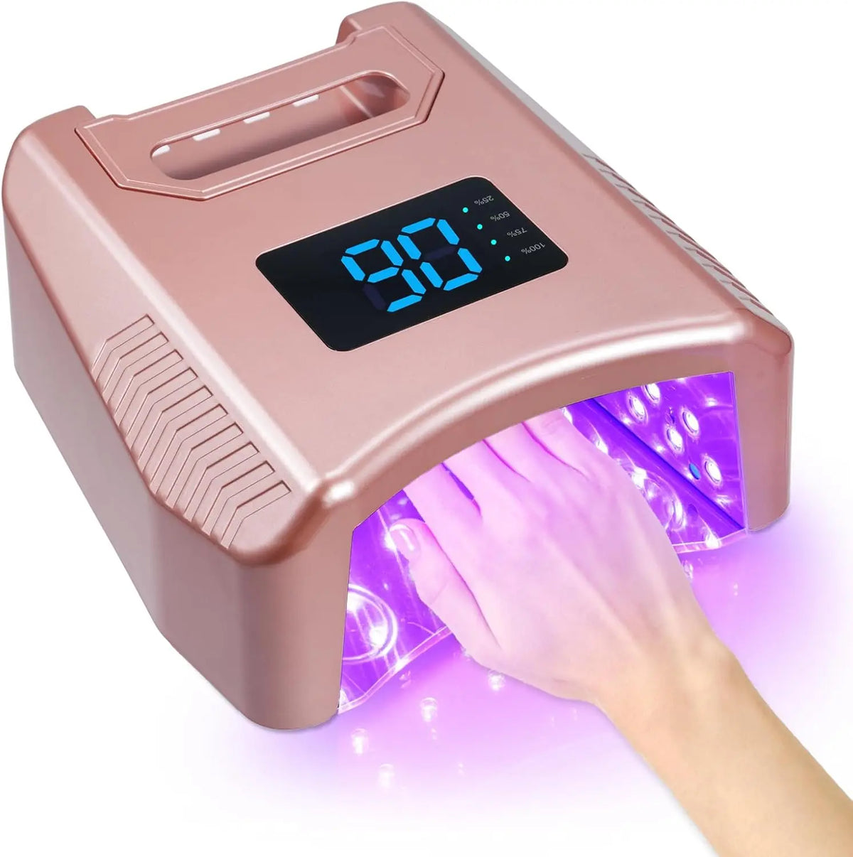 Ibelive Professional 80W Rechargeable UV LED Nail Lamp, 52pcs LED Bulbs 90S Cordless Nail Dryer for Salon Manicure