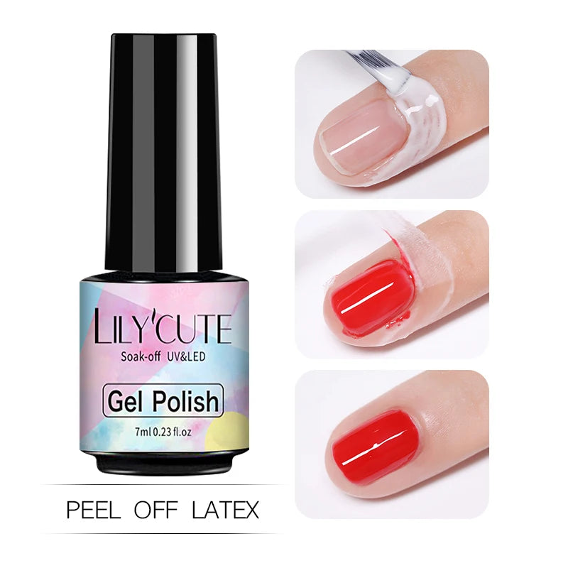 LILYCUTE 7ml Top Coat Function Gel Nail Polish Semi-permanent Soak off Reinforcement Base Gel For Nails Tools Gel Varnish