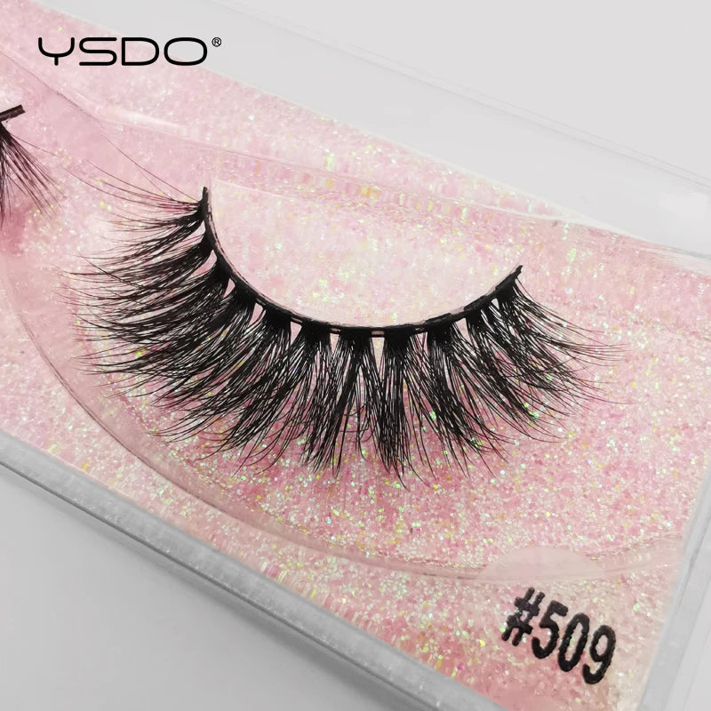 YSDO 1 Pair 3D Mink Lashes Cruelty Free Eyelashes Makeup Maquillaje False Eyelashes Fluffy Fake Lashes Thick Faux Cils Maquiagem