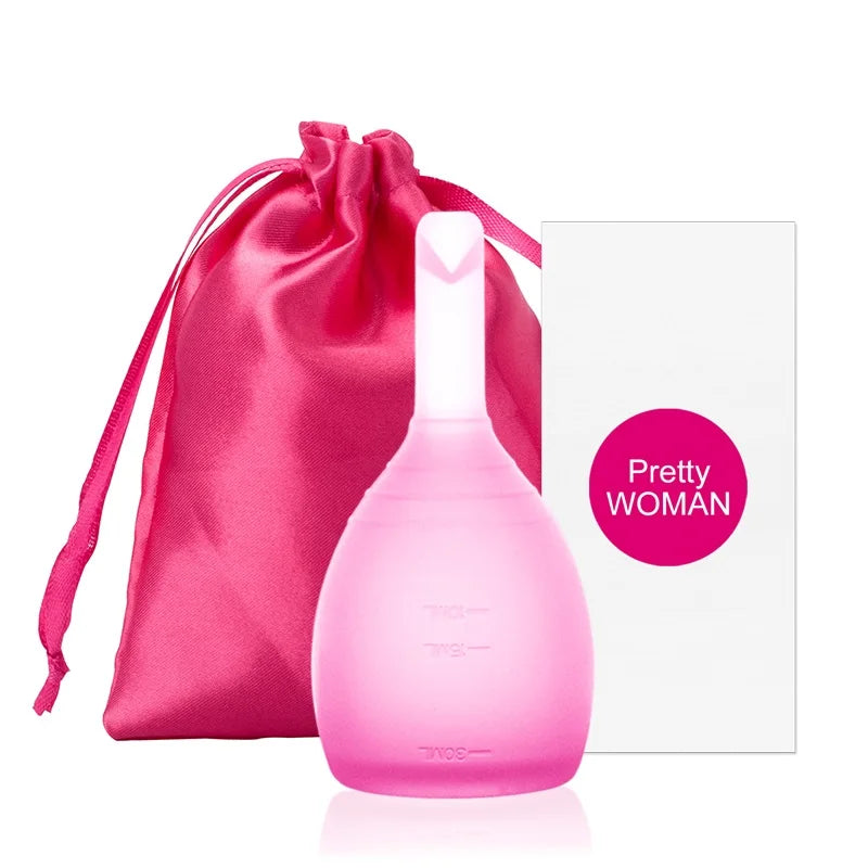 Women Menstrual Cup Lady Discharge Valve Menstrual Cup Feminine Hygiene Copa Menstrual Period Silicone Cup Coppetta Mestruale