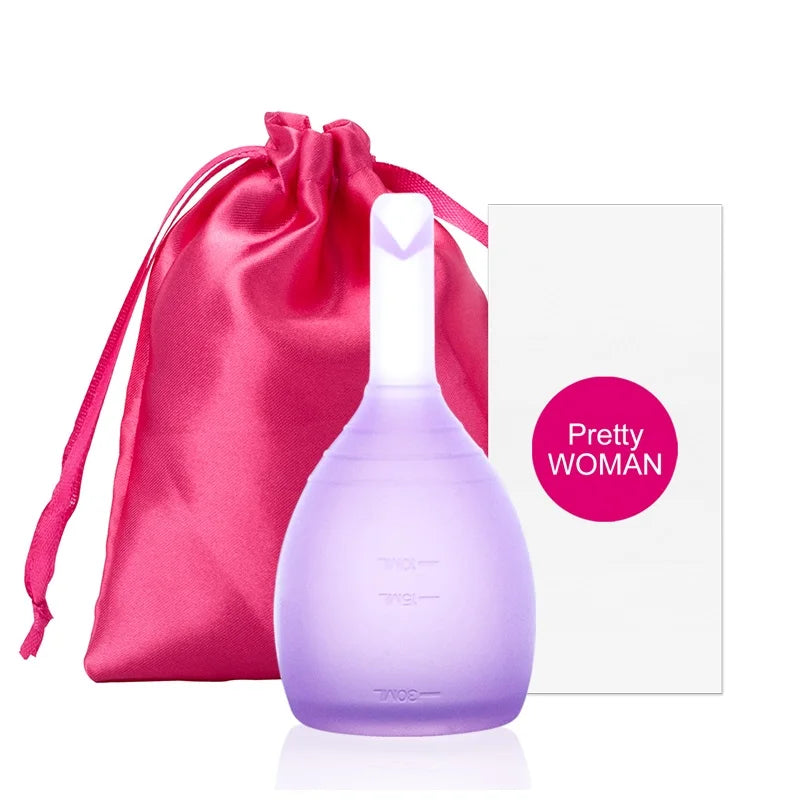Women Menstrual Cup Lady Discharge Valve Menstrual Cup Feminine Hygiene Copa Menstrual Period Silicone Cup Coppetta Mestruale