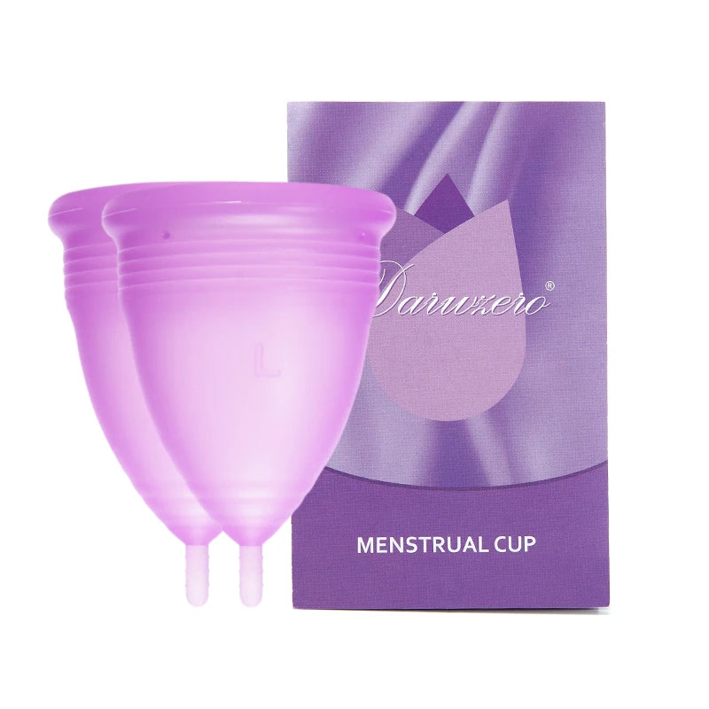 2pcs Medical Grade Silicone Menstrual Cup Menstrual Cup Menstrual Collector Feminine Hygiene Period Cup for Menstrual Period