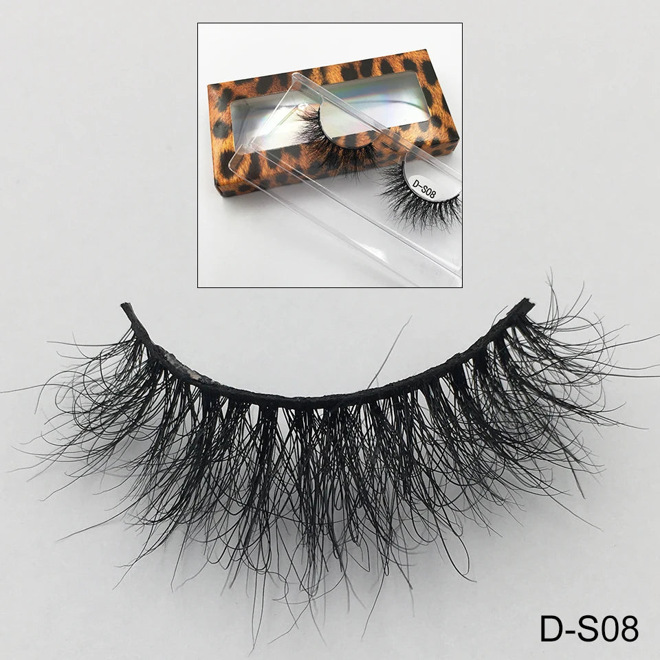Cruelty Free Fluffy Mink Eyelashes High Quality C/D Curl Soft Wispy Volume Strip Lashes Natural Mink Lashes