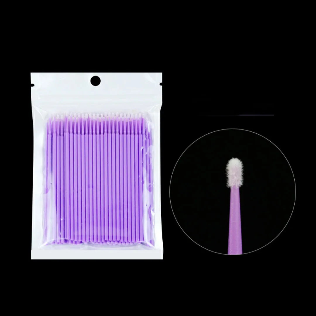 100pcs/lot Durable Micro Disposable Eyelash Extension Individual Applicators Mascara Brush Eyelash Glue Cleaning Tool