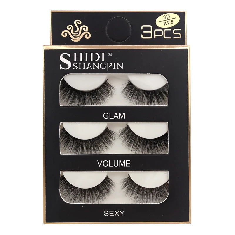 SHIDISHANGPIN Mink Lashes 2/30/50/100 Boxes 3D Eyelashes Luxury Dramatic Volume 3D False Eyelashes Extension Maquiagem