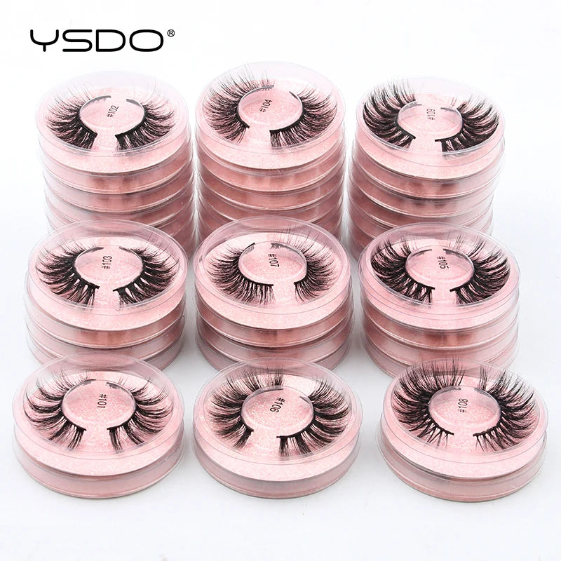 YSDO 1 Pair 3D Mink Lashes Cruelty Free Eyelashes Makeup Maquillaje False Eyelashes Fluffy Fake Lashes Thick Faux Cils Maquiagem