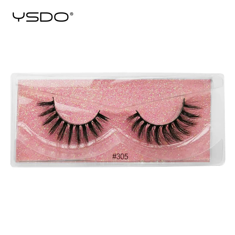 YSDO 1 Pair 3D Mink Lashes Cruelty Free Eyelashes Makeup Maquillaje False Eyelashes Fluffy Fake Lashes Thick Faux Cils Maquiagem