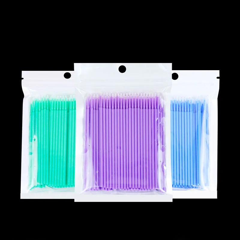 100pcs/lot Durable Micro Disposable Eyelash Extension Individual Applicators Mascara Brush Eyelash Glue Cleaning Tool