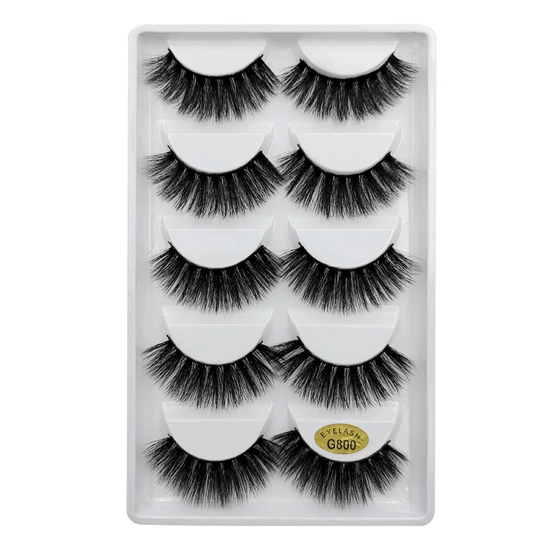 YSDO 3/5 Pairs 3D Mink EyeLashes Natural Hair False EyeLashes Long 100% Dramatic Eye MakeupFake Lashes Fluffy Cilios Lashes G803
