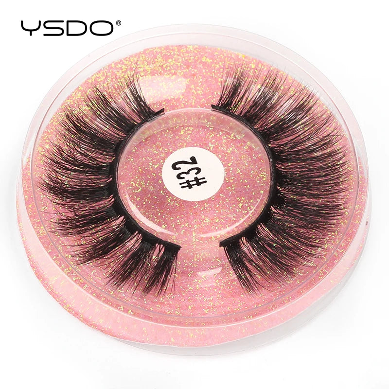 YSDO 1 Pair 3D Mink Lashes Cruelty Free Eyelashes Makeup Maquillaje False Eyelashes Fluffy Fake Lashes Thick Faux Cils Maquiagem