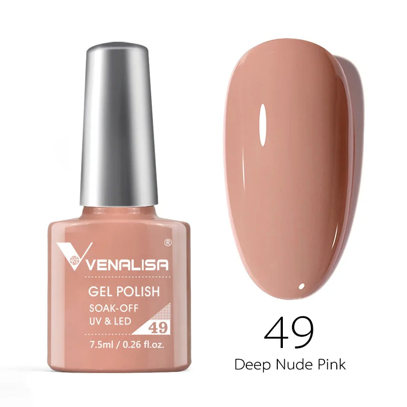 VENALISA 7.5ml Nail Gel Polish VIP4 HEMA Free Semi Permanent Soak off UV LED Nail Gel Varnish Full Coverage Nail Gel Lacquer