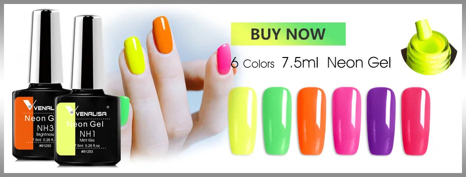 VENALISA 7.5ml Nail Gel Polish VIP4 HEMA Free Semi Permanent Soak off UV LED Nail Gel Varnish Full Coverage Nail Gel Lacquer