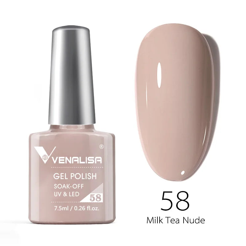 VENALISA 7.5ml Nail Gel Polish VIP4 HEMA Free Semi Permanent Soak off UV LED Nail Gel Varnish Full Coverage Nail Gel Lacquer