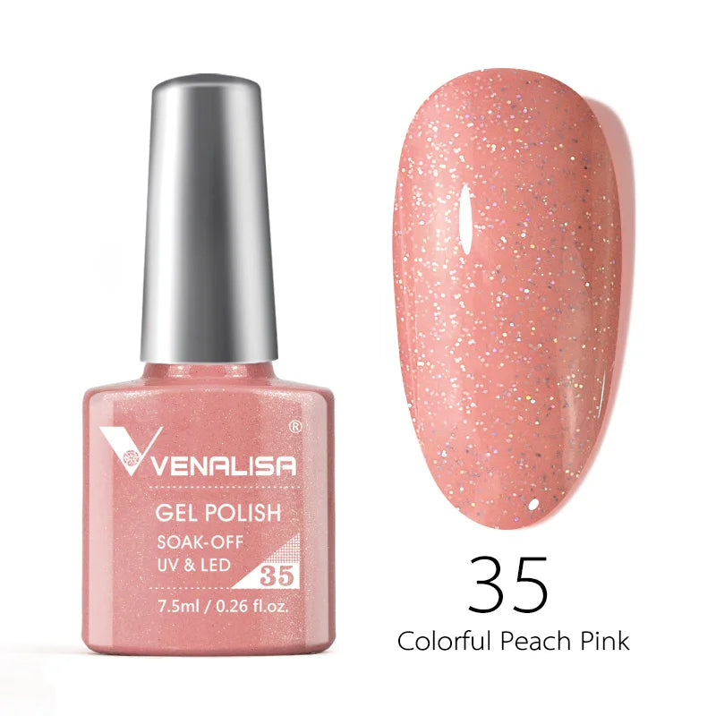 VENALISA 7.5ml Nail Gel Polish VIP4 HEMA Free Semi Permanent Soak off UV LED Nail Gel Varnish Full Coverage Nail Gel Lacquer