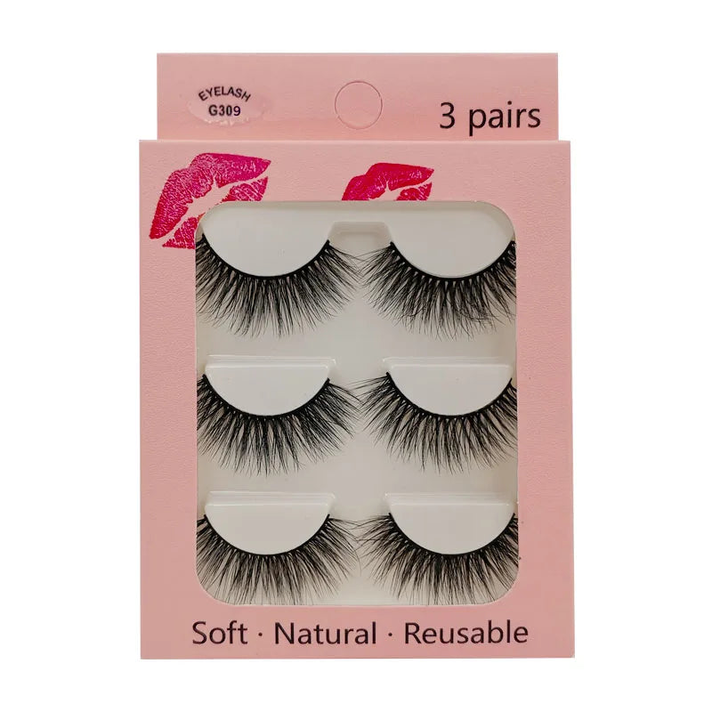 SHIDISHANGPIN Mink Lashes 2/30/50/100 Boxes 3D Eyelashes Luxury Dramatic Volume 3D False Eyelashes Extension Maquiagem