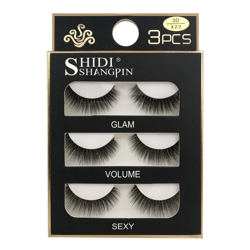 SHIDISHANGPIN Mink Lashes 2/30/50/100 Boxes 3D Eyelashes Luxury Dramatic Volume 3D False Eyelashes Extension Maquiagem