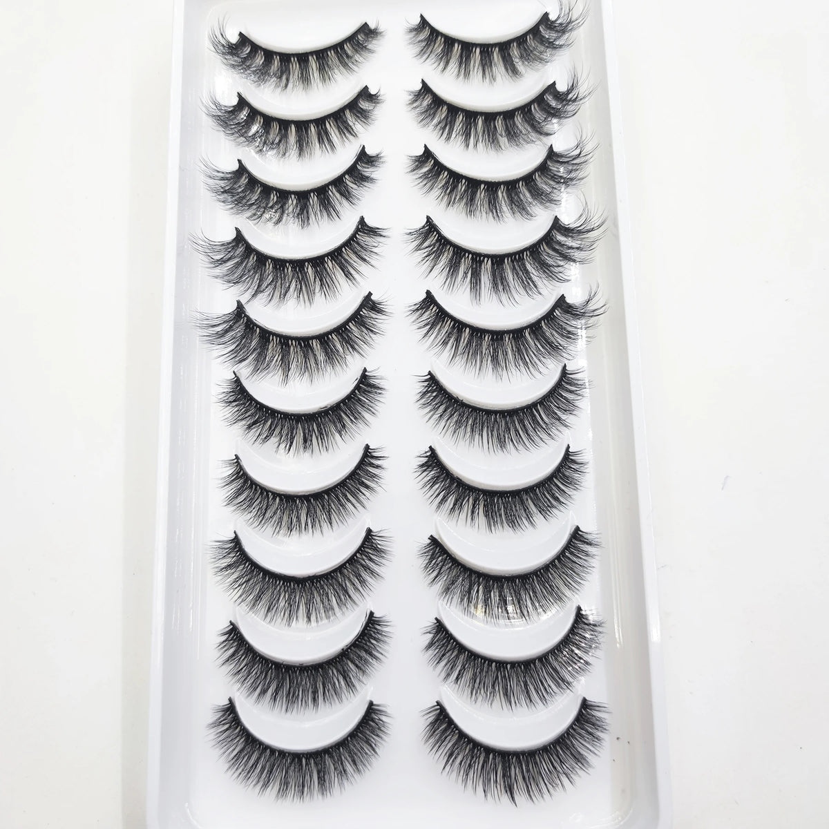 20 Style 10 Pairs Natural 3d Mink Lashes Soft False Eyelashes Cross Messy Dense Eye Lashes Extension Makeup Faux Cils Maquillaje