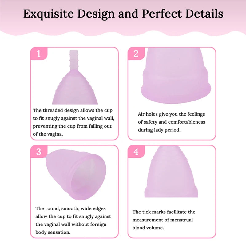 Menstrual Cup of Medical Silicone Feminine Hygiene Lady Period Cup Women Cup Coletor Menstrual Copa Menstrual De Silicona Medica