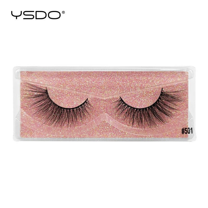 YSDO 1 Pair 3D Mink Lashes Cruelty Free Eyelashes Makeup Maquillaje False Eyelashes Fluffy Fake Lashes Thick Faux Cils Maquiagem
