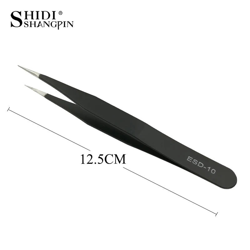 SHIDISHANGPIN 1/2/3PCS Tweezers Stainless Steel Curved Straight Eyebrow False Eyelash Tweezers Nail Art Extension Makeup Tool