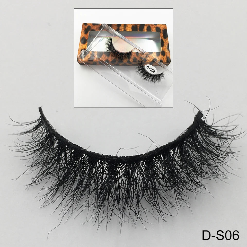 Cruelty Free Fluffy Mink Eyelashes High Quality C/D Curl Soft Wispy Volume Strip Lashes Natural Mink Lashes