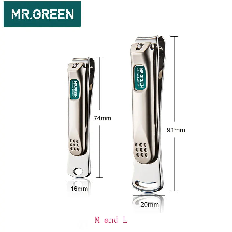 MR.GREEN stainless steel nail clippers trimmer pedicure care nail clippers professional fish scale nail file nail clipper tools