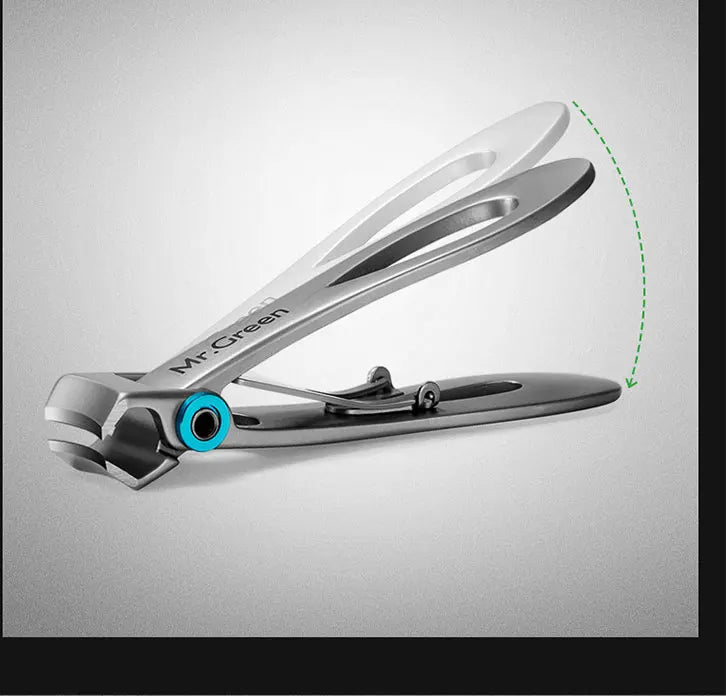 MR.GREEN Nail Clippers Trimmer Stainless Steel Nail Tools Manicure Thick Nails Cutter Scissors with Glass Nail File