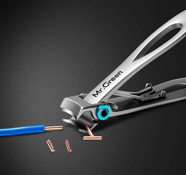 MR.GREEN Nail Clippers Trimmer Stainless Steel Nail Tools Manicure Thick Nails Cutter Scissors with Glass Nail File