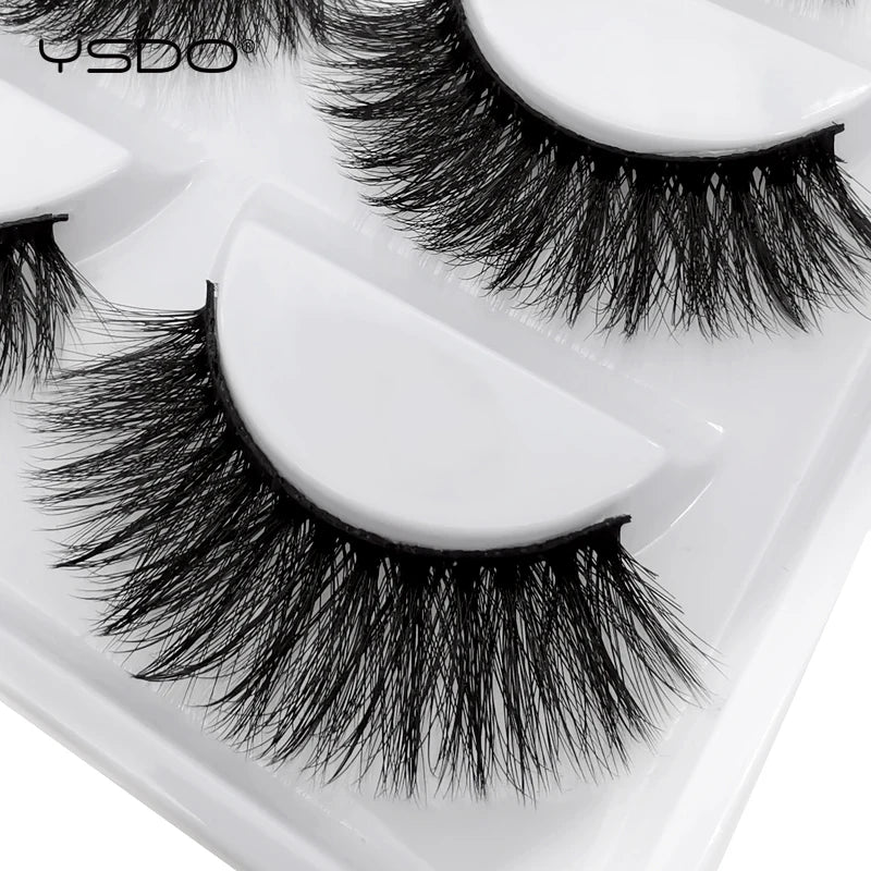 5 Pairs Mink EyeLashes 3D False Lashes Winged Thick Makeup Eye Lash Dramatic Lashes Natural Volume Soft Fake Eye Lashes G800