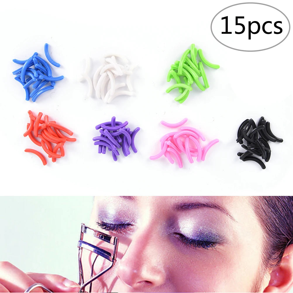 15 pcs/set Eyelash Curler Refill Rubber Pads Plastic Beauty Tool  Make Up Replacement
