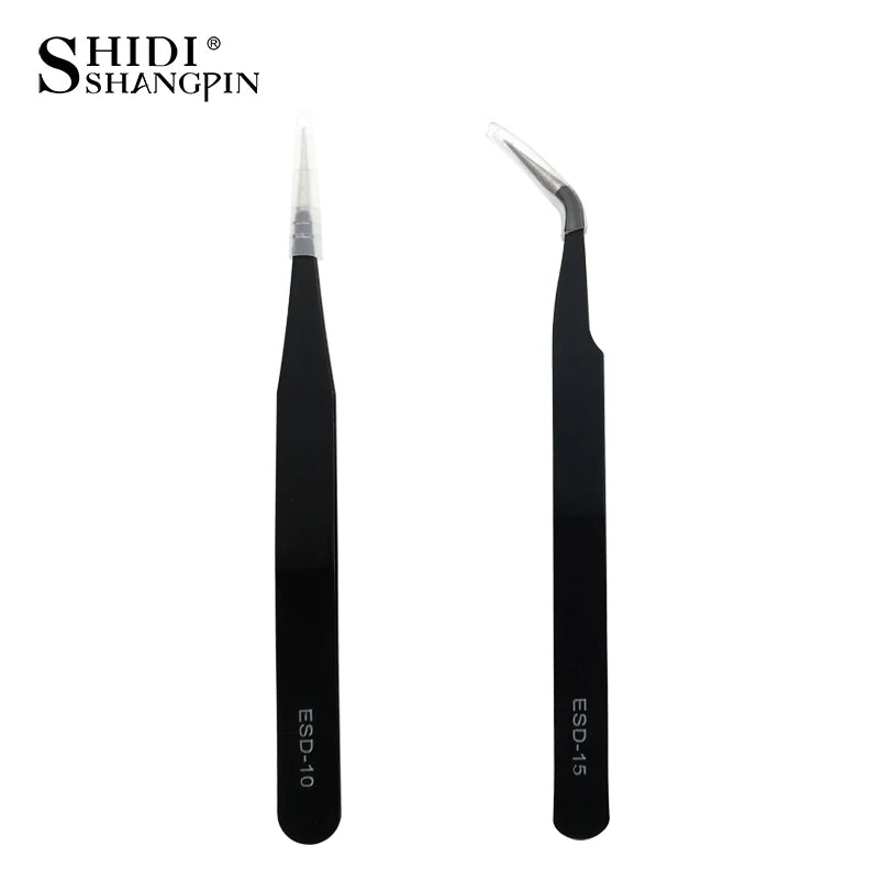 SHIDISHANGPIN 1/2/3PCS Tweezers Stainless Steel Curved Straight Eyebrow False Eyelash Tweezers Nail Art Extension Makeup Tool