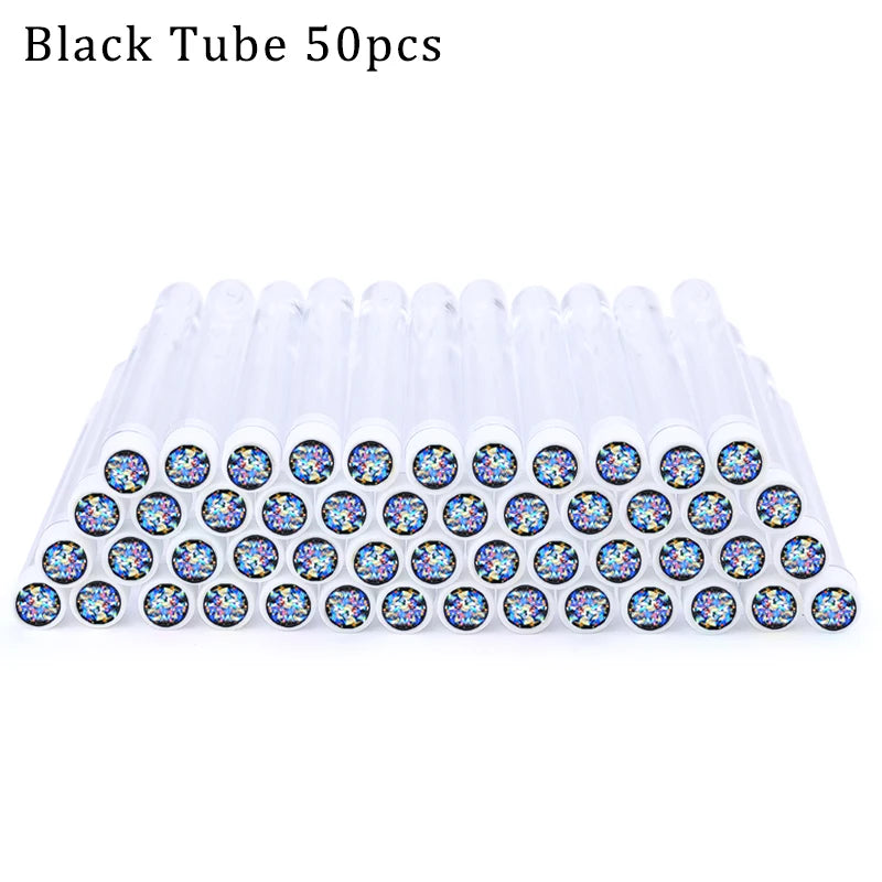 50/100pcs Diamond Eyebrow Brush Tube Disposable Eyelash Brush Reusable Crystal Eyelash Brush Replaceable Dust-proof Makeup Sets