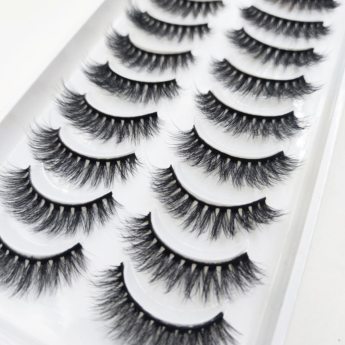 20 Style 10 Pairs Natural 3d Mink Lashes Soft False Eyelashes Cross Messy Dense Eye Lashes Extension Makeup Faux Cils Maquillaje