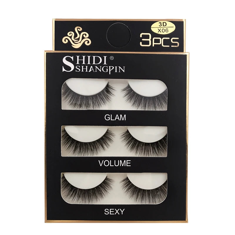SHIDISHANGPIN Mink Lashes 2/30/50/100 Boxes 3D Eyelashes Luxury Dramatic Volume 3D False Eyelashes Extension Maquiagem