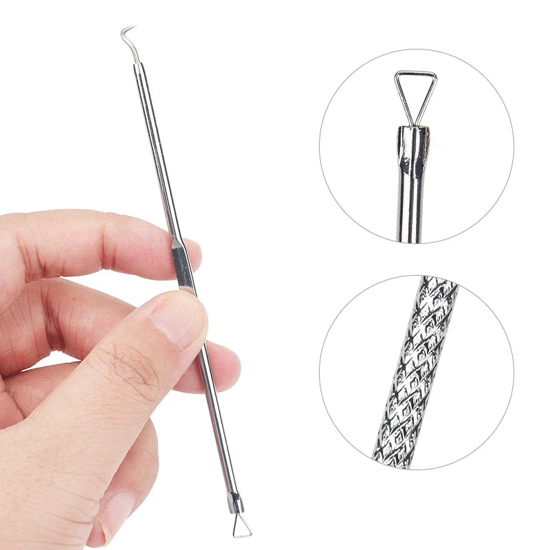 4 PCS Acne Blackhead Comedone Black Spot Pimple Blemish Remover Skin Care Women Beauty Acne Treatment Pore Cleanser Needle Hook