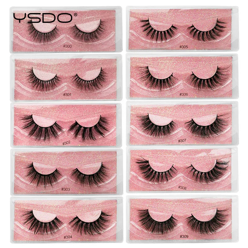 YSDO 1 Pair 3D Mink Lashes Cruelty Free Eyelashes Makeup Maquillaje False Eyelashes Fluffy Fake Lashes Thick Faux Cils Maquiagem