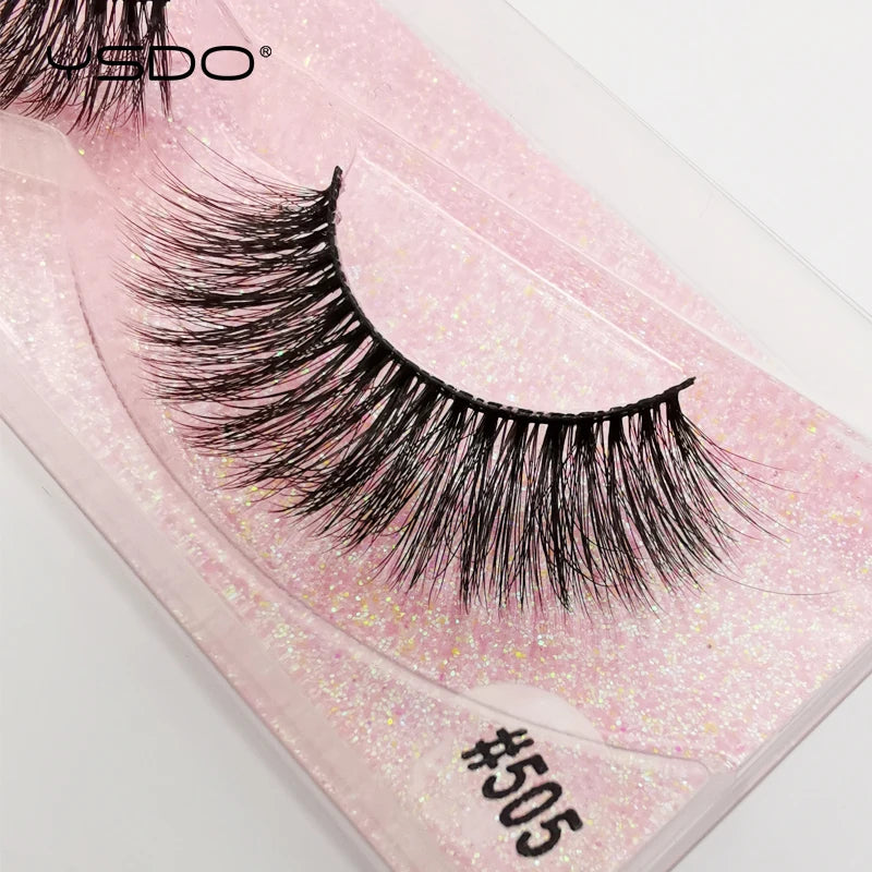 YSDO 1 Pair 3D Mink Lashes Cruelty Free Eyelashes Makeup Maquillaje False Eyelashes Fluffy Fake Lashes Thick Faux Cils Maquiagem