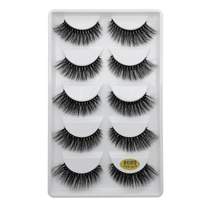 YSDO 3/5 Pairs 3D Mink EyeLashes Natural Hair False EyeLashes Long 100% Dramatic Eye MakeupFake Lashes Fluffy Cilios Lashes G803