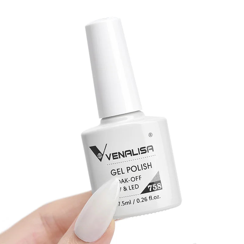 VENALISA 7.5ml Nail Gel Polish VIP4 HEMA Free Semi Permanent Soak off UV LED Nail Gel Varnish Full Coverage Nail Gel Lacquer
