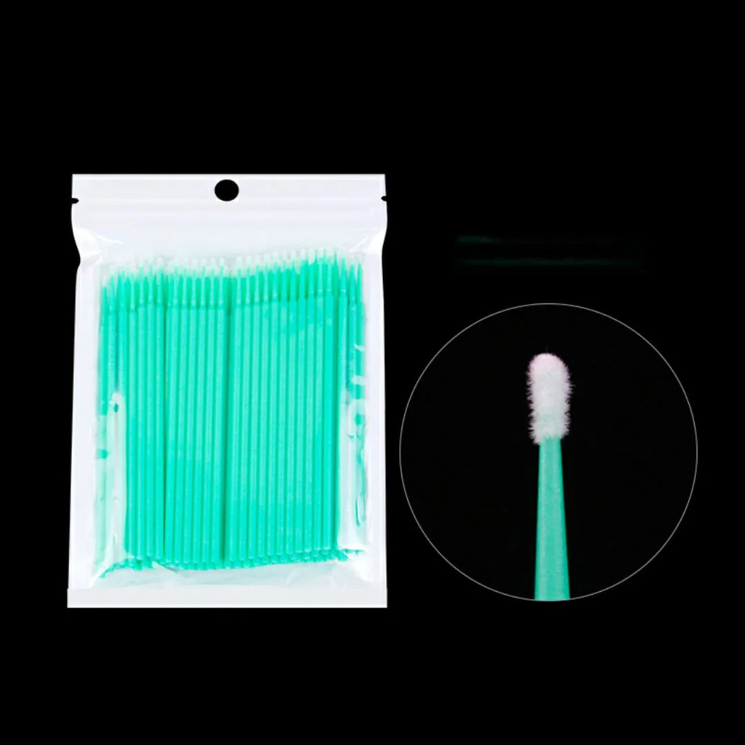 100pcs/lot Durable Micro Disposable Eyelash Extension Individual Applicators Mascara Brush Eyelash Glue Cleaning Tool