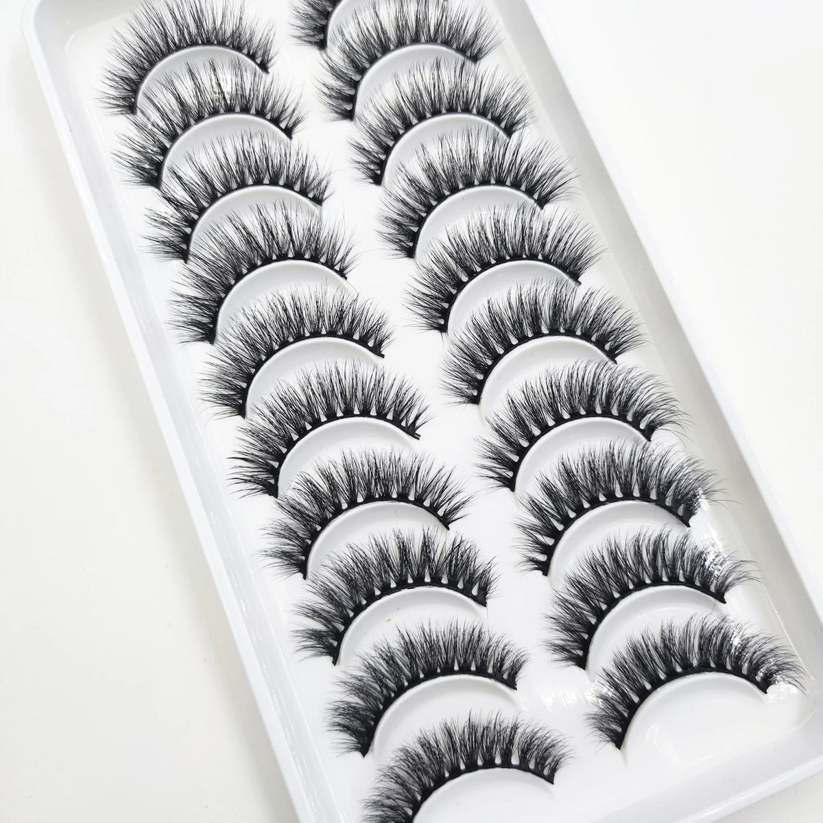 20 Style 10 Pairs Natural 3d Mink Lashes Soft False Eyelashes Cross Messy Dense Eye Lashes Extension Makeup Faux Cils Maquillaje