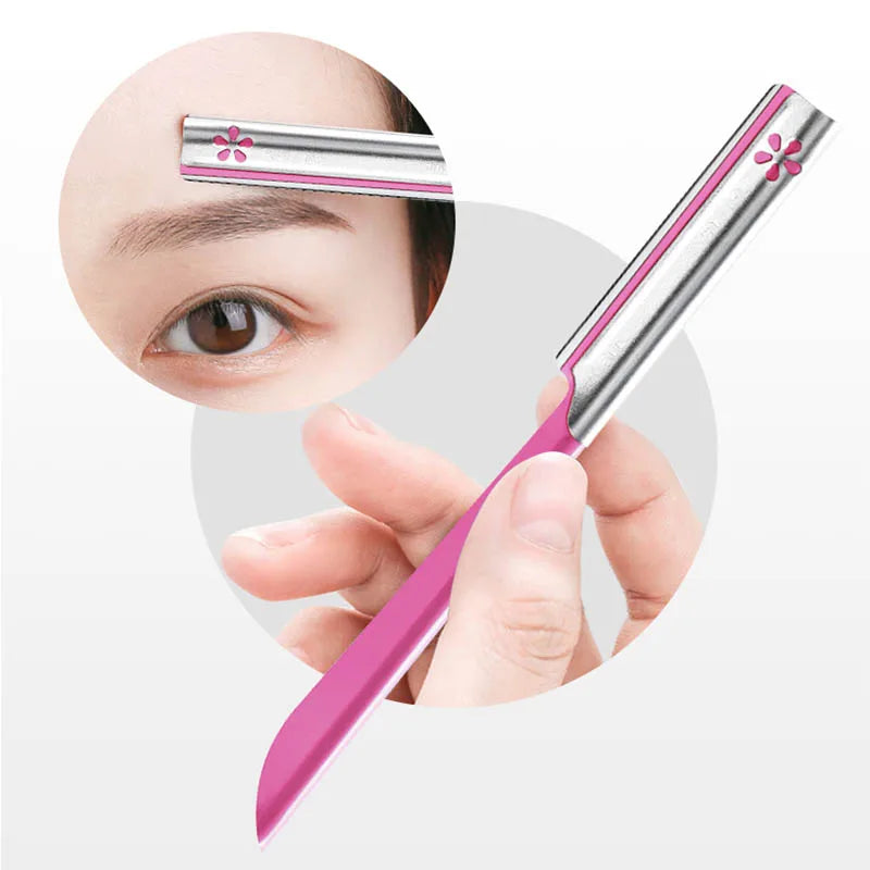 5pcs Eyebrow Scraper Razor Sets Women's Makeup Beauty Eyebrows Hair Removal Steel Blade Safety Facial Eyebrow Epilator Trimmer