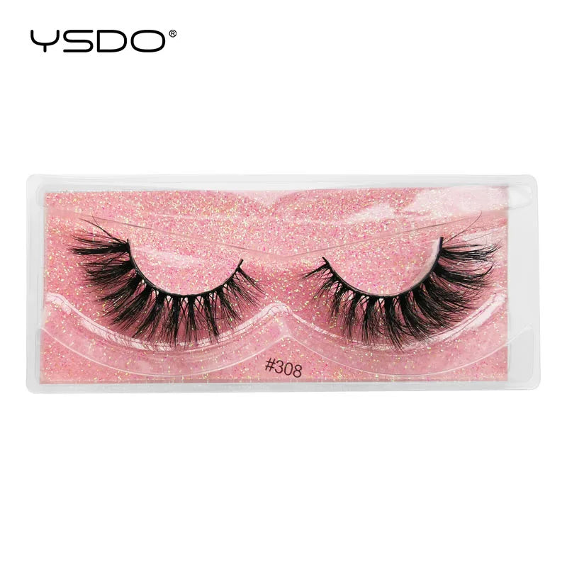 YSDO 1 Pair 3D Mink Lashes Cruelty Free Eyelashes Makeup Maquillaje False Eyelashes Fluffy Fake Lashes Thick Faux Cils Maquiagem