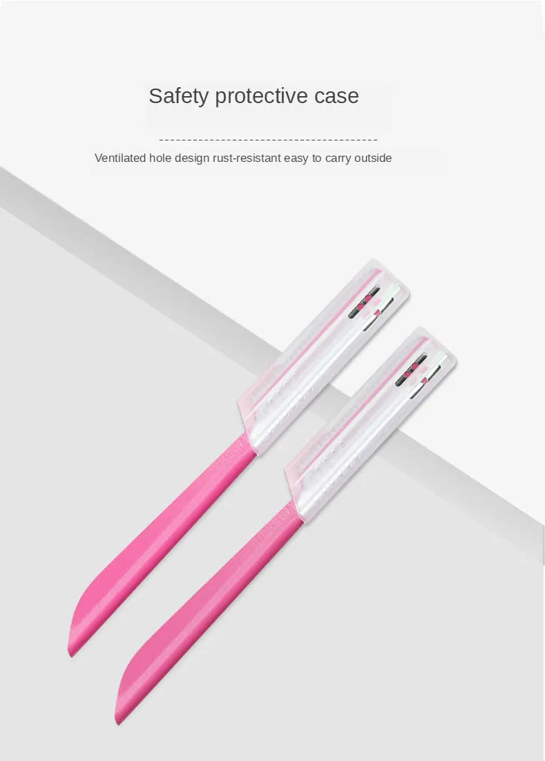 5pcs Eyebrow Scraper Razor Sets Women's Makeup Beauty Eyebrows Hair Removal Steel Blade Safety Facial Eyebrow Epilator Trimmer